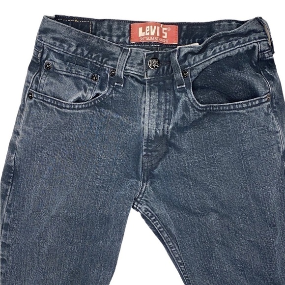 LEVIS 514 SLIM STRAIGHT RED TABS BLACK JEANS SIZE 29 - Picture 3 of 7